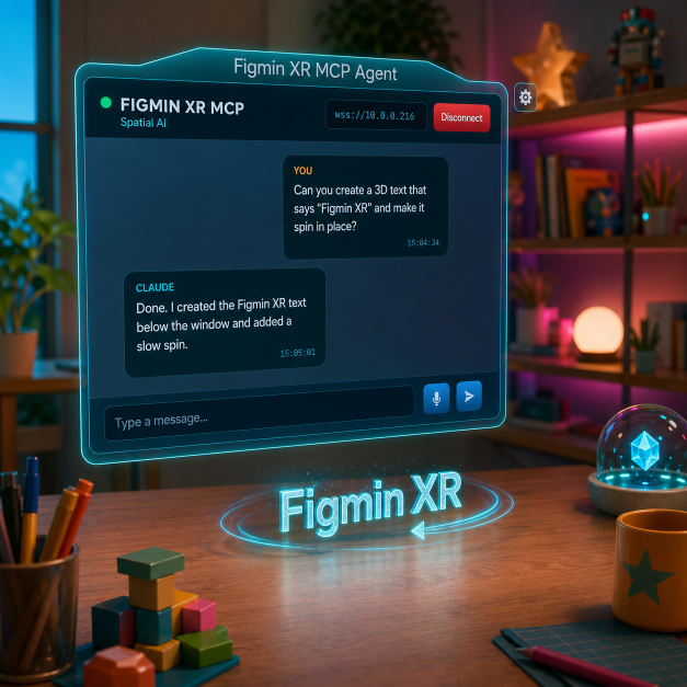 AI assistant connected to Figmin XR in a live mixed reality session